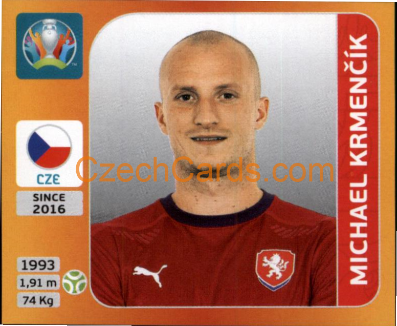 Michael Krmenčík 2020 Panini UEFA EURO sticker orange #397