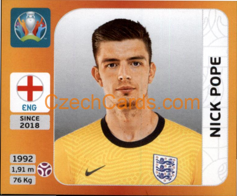Nick Pope 2020 Panini UEFA EURO sticker orange #403