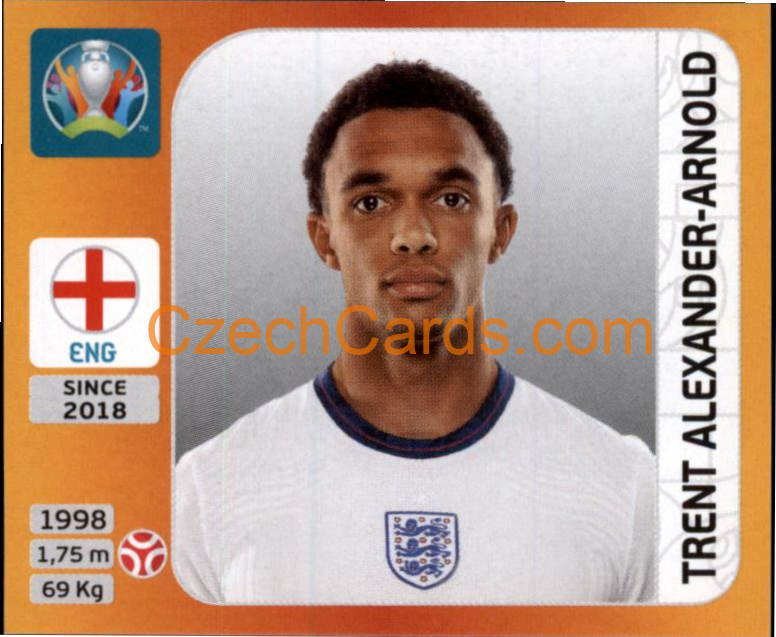 Trent Alexander-Arnold 2020 Panini UEFA EURO sticker orange #404