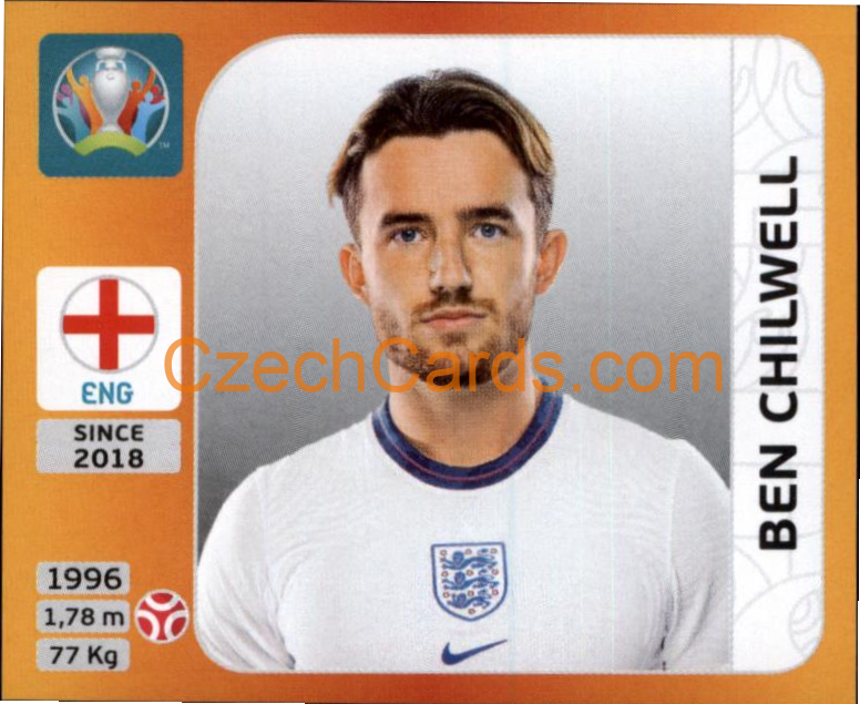 Ben Chilwell 2020 Panini UEFA EURO sticker orange #405