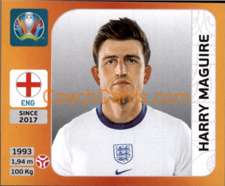 Harry Maguire 2020 Panini UEFA EURO sticker orange #407