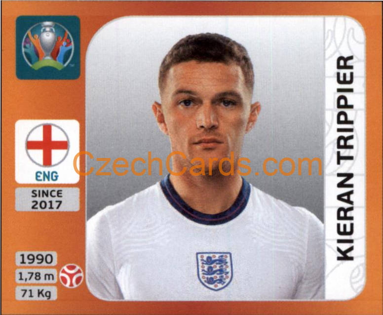 Kieran Trippier 2020 Panini UEFA EURO sticker orange #409