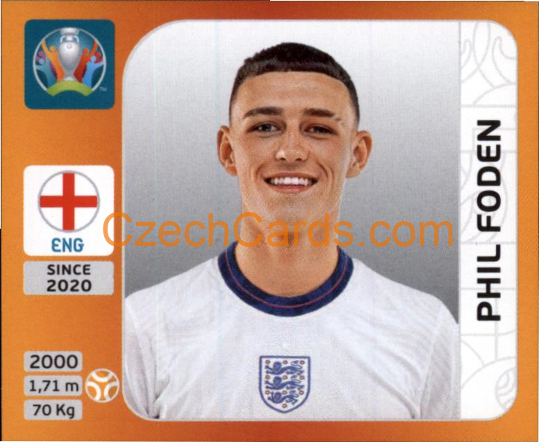 Phil Foden 2020 Panini UEFA EURO sticker orange #412