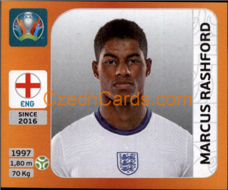 Marcus Rashford 2020 Panini UEFA EURO sticker orange #419