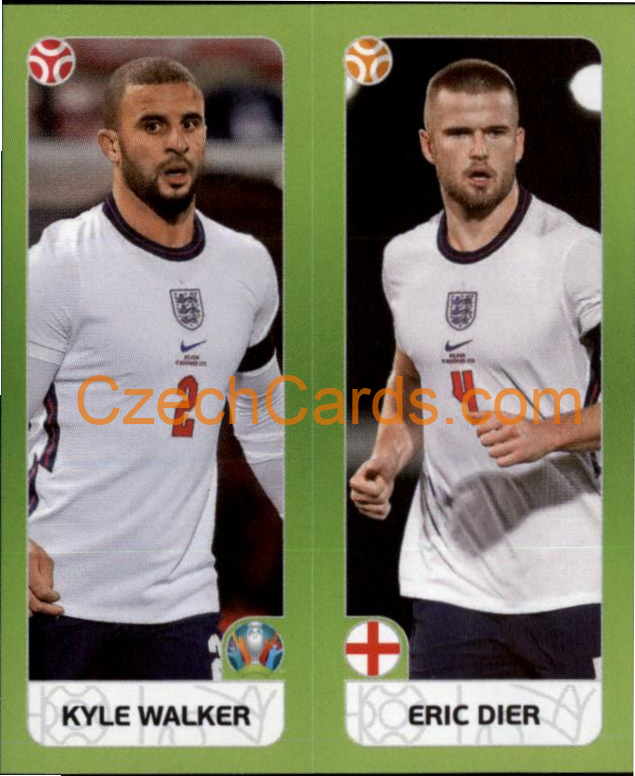 Kyle Walker / Eric Dier 2020 Panini UEFA EURO sticker orange #424