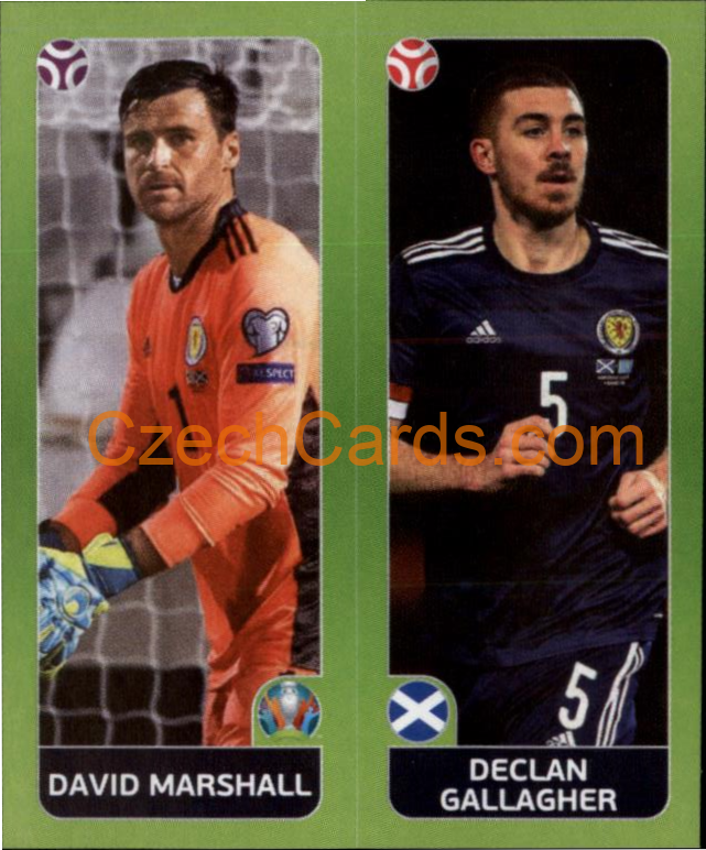 David Marshall / Declan Gallagher 2020 Panini UEFA EURO sticker orange #428