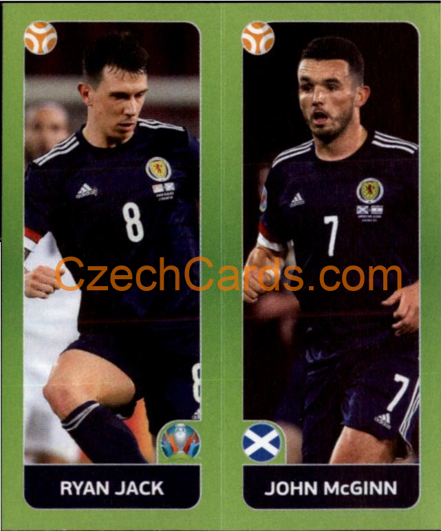 Ryan Jack / John McGinn 2020 Panini UEFA EURO sticker orange #431