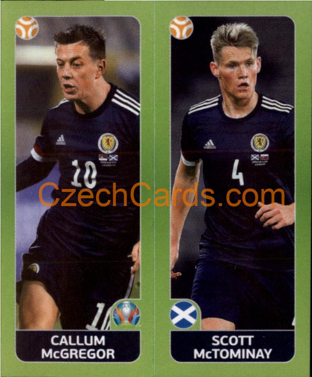 Callum McGregor / Scott McTominay 2020 Panini UEFA EURO sticker orange #432