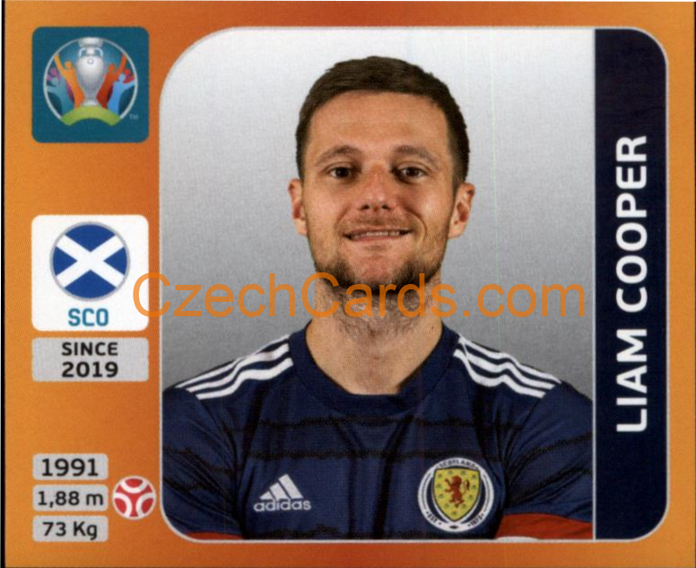 Liam Cooper 2020 Panini UEFA EURO sticker orange #437