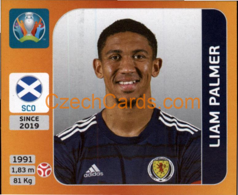 Liam Palmer 2020 Panini UEFA EURO sticker orange #441