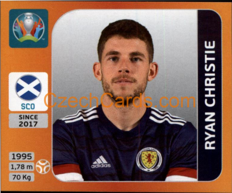 Ryan Christie 2020 Panini UEFA EURO sticker orange #445