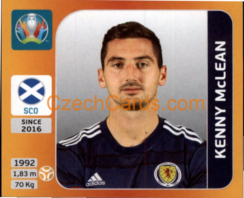 Kenny McLean 2020 Panini UEFA EURO sticker orange #450