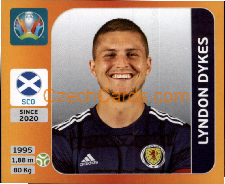 Lyndon Dykes 2020 Panini UEFA EURO sticker orange #452