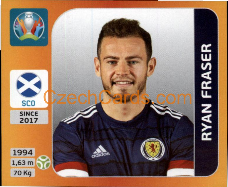 Ryan Fraser 2020 Panini UEFA EURO sticker orange #453