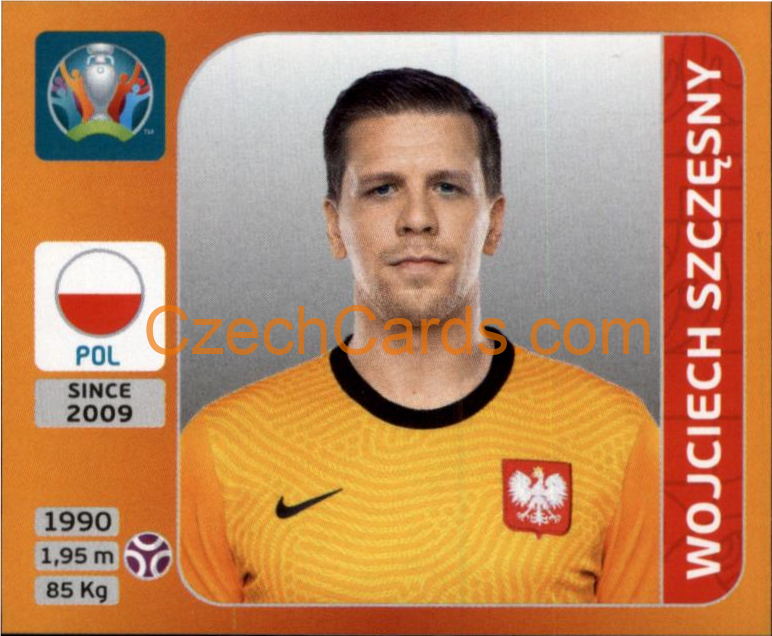 Wojciech Szczęsny 2020 Panini UEFA EURO sticker orange #460