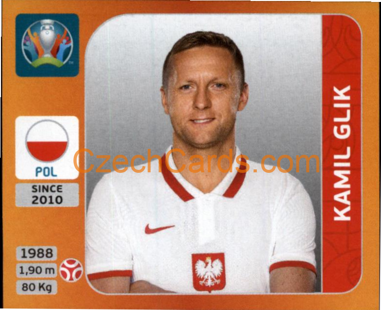 Kamil Glik 2020 Panini UEFA EURO sticker orange #464
