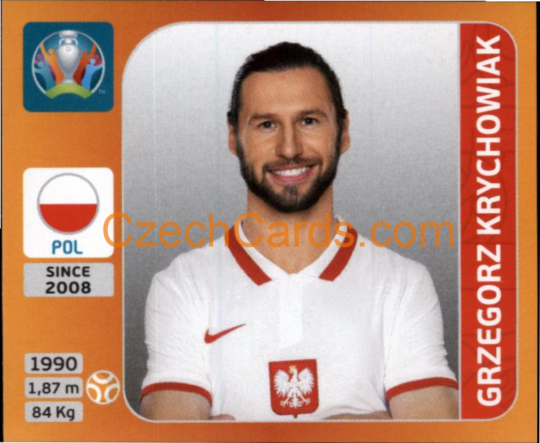 Grzegorz Krychowiak 2020 Panini UEFA EURO sticker orange #473