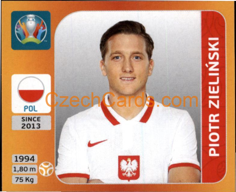 Piotr Zieliński 2020 Panini UEFA EURO sticker orange #476