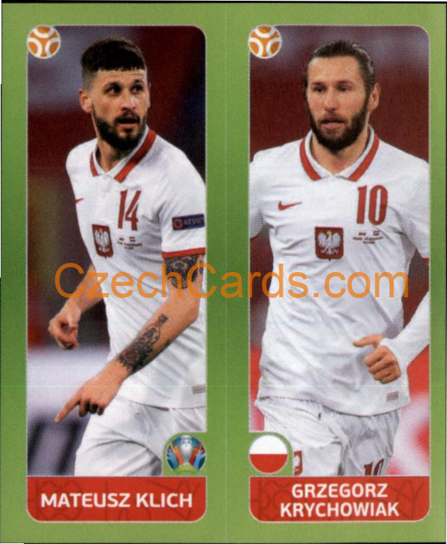 Klich / Krychowiak 2020 Panini UEFA EURO sticker orange #483