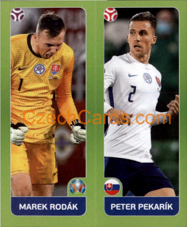 Marek Rodák / Peter Pekarík 2020 Panini UEFA EURO sticker orange #486