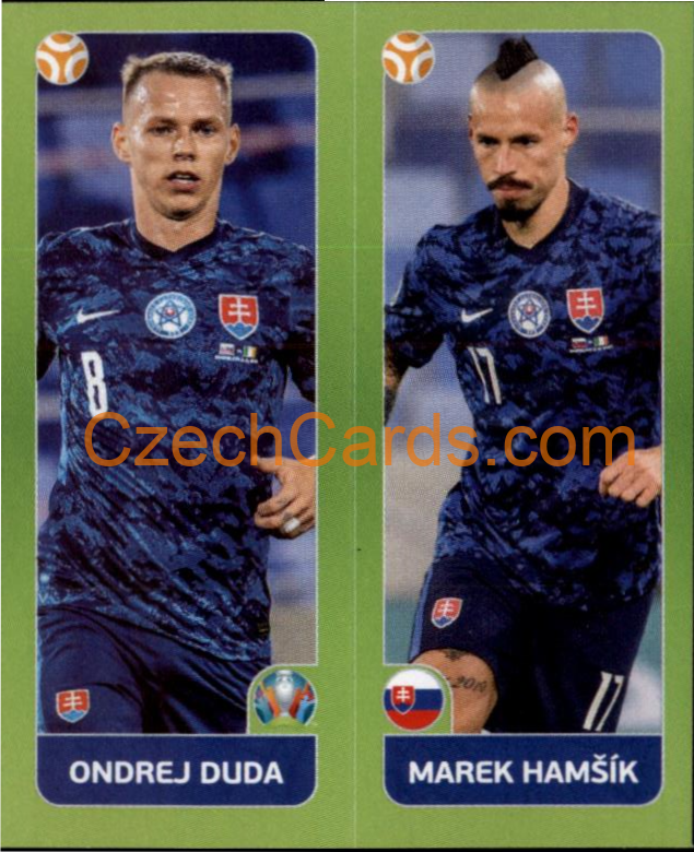 Ondrej Duda / Marek Hamšík 2020 Panini UEFA EURO sticker orange #488