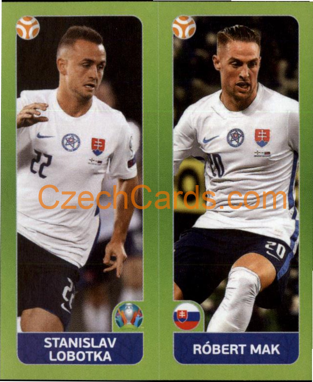 Stanislav Lobotka / Róbert Mak 2020 Panini UEFA EURO sticker orange #490