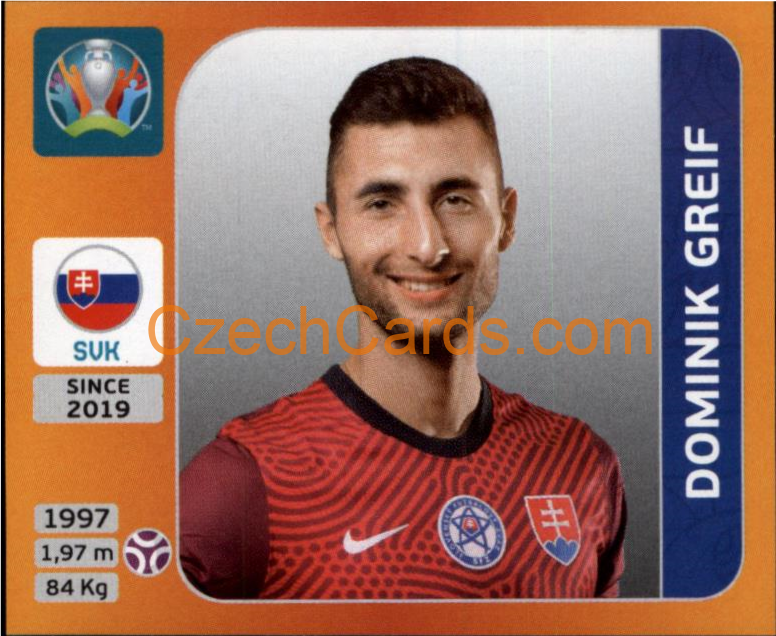 Dominik Greif 2020 Panini UEFA EURO sticker orange #494