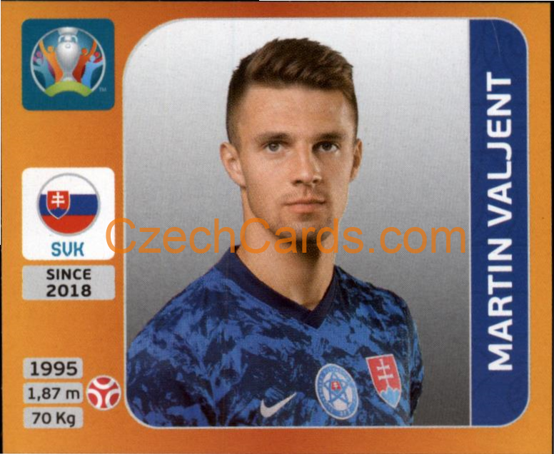 Martin Valjent 2020 Panini UEFA EURO sticker orange #500