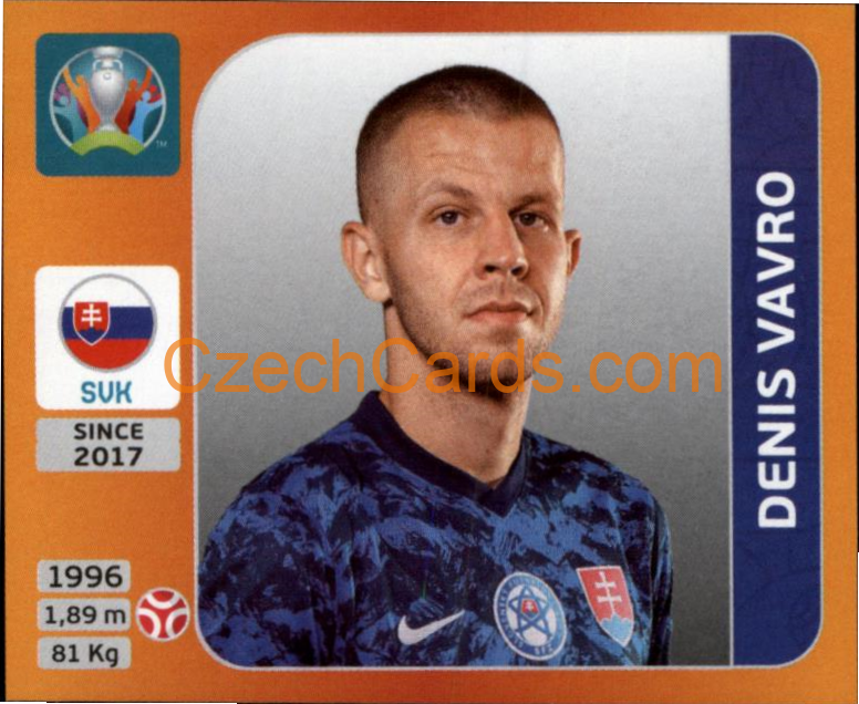Denis Vavro 2020 Panini UEFA EURO sticker orange #501
