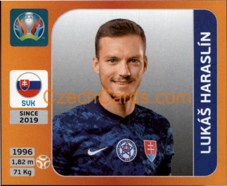 Lukáš Haraslín 2020 Panini UEFA EURO sticker orange #505