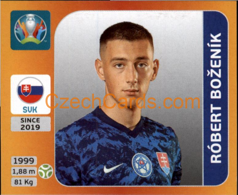Róbert Boženík 2020 Panini UEFA EURO sticker orange #511