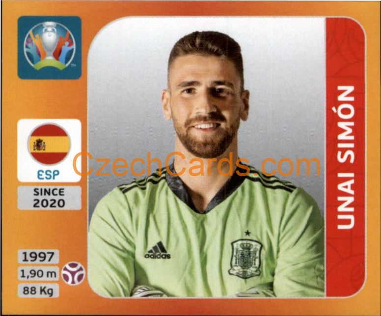 Unai Simón 2020 Panini UEFA EURO sticker orange #514