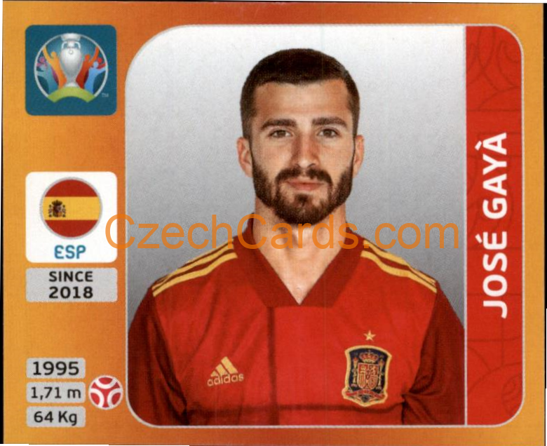 José Gayà 2020 Panini UEFA EURO sticker orange #517