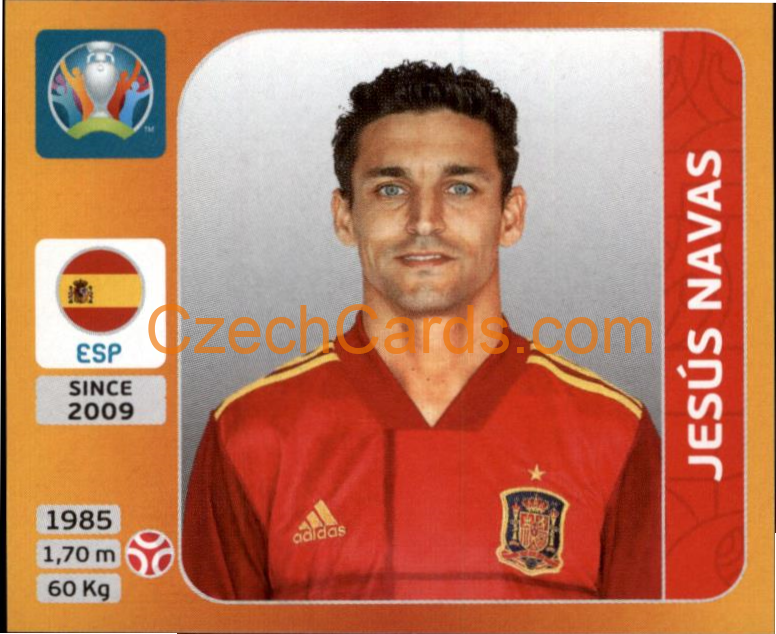 Jesús Navas 2020 Panini UEFA EURO sticker orange #519