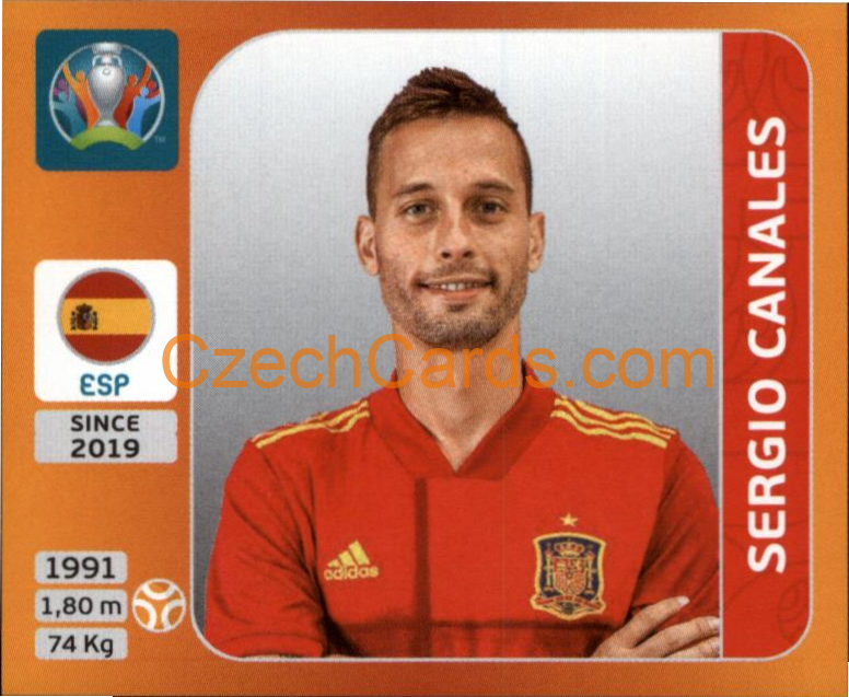 Sergio Canales 2020 Panini UEFA EURO sticker orange #522