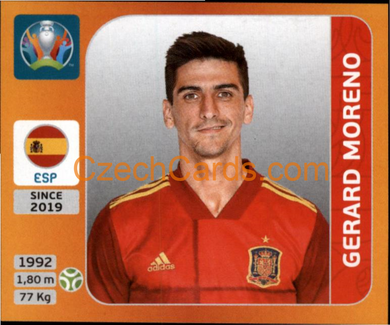 Gerard Moreno 2020 Panini UEFA EURO sticker orange #531