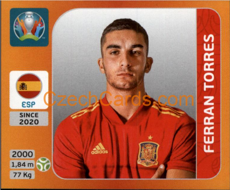 Ferran Torres 2020 Panini UEFA EURO sticker orange #533