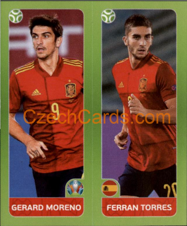Gerard Moreno / Ferran Torres 2020 Panini UEFA EURO sticker orange #539