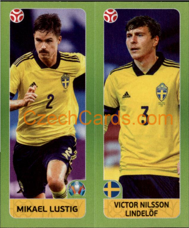 Lustig / Lindelöf 2020 Panini UEFA EURO sticker orange #541