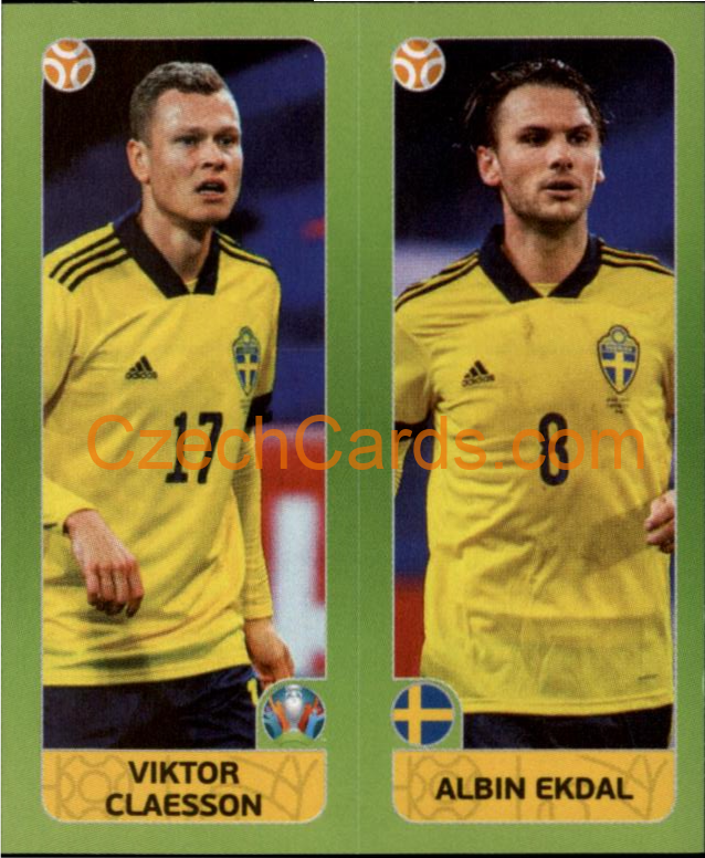 Viktor Claesson / Albin Ekdal 2020 Panini UEFA EURO sticker orange #542