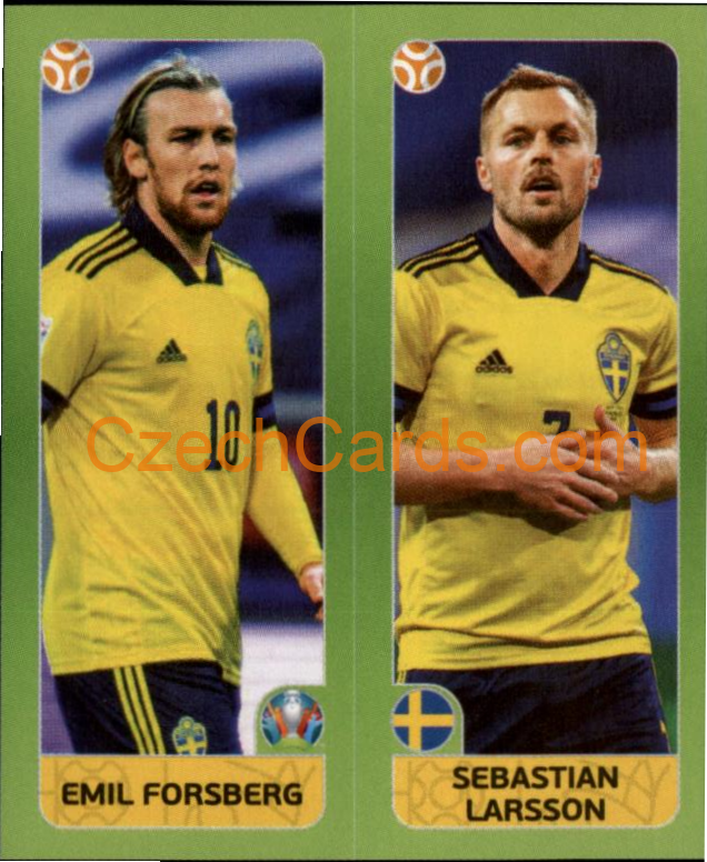 Emil Forsberg / Sebastian Larsson 2020 Panini UEFA EURO sticker orange #543