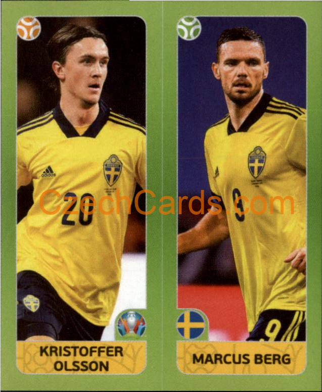 Kristoffer Olsson / Marcus Berg 2020 Panini UEFA EURO sticker orange #544