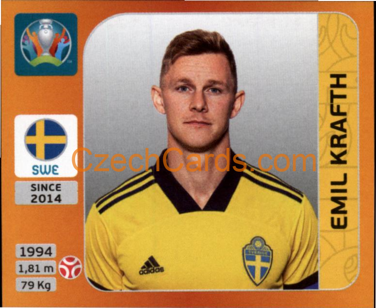 Emil Krafth 2020 Panini UEFA EURO sticker orange #549