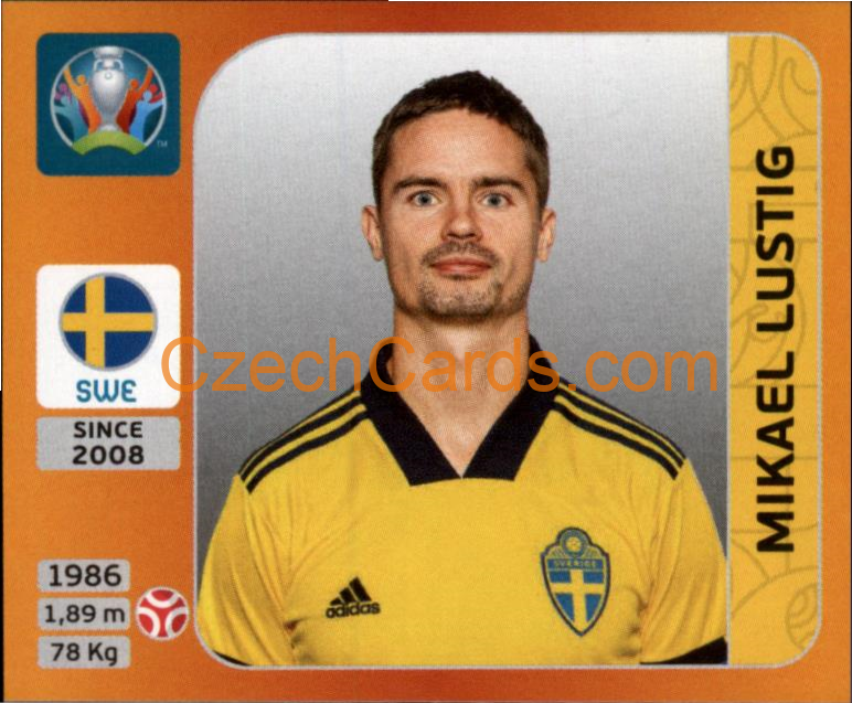 Mikael Lustig 2020 Panini UEFA EURO sticker orange #554