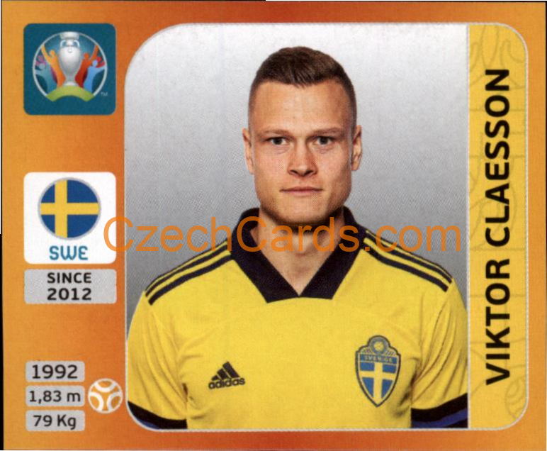 Viktor Claesson 2020 Panini UEFA EURO sticker orange #556