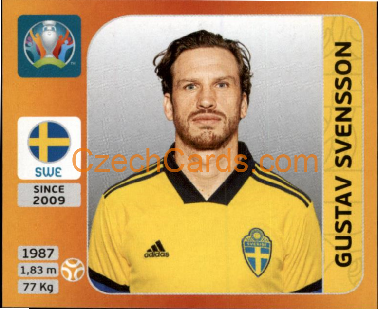 Gustav Svensson 2020 Panini UEFA EURO sticker orange #562