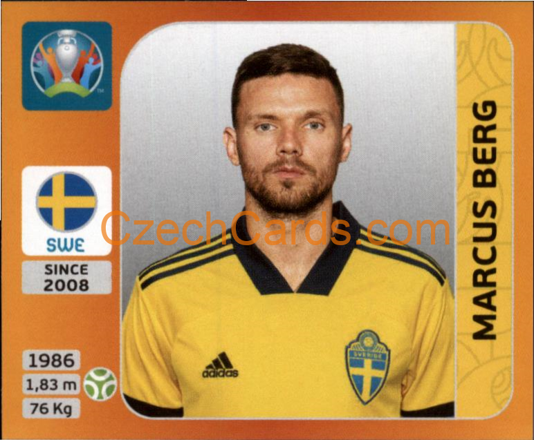 Marcus Berg 2020 Panini UEFA EURO sticker orange #563