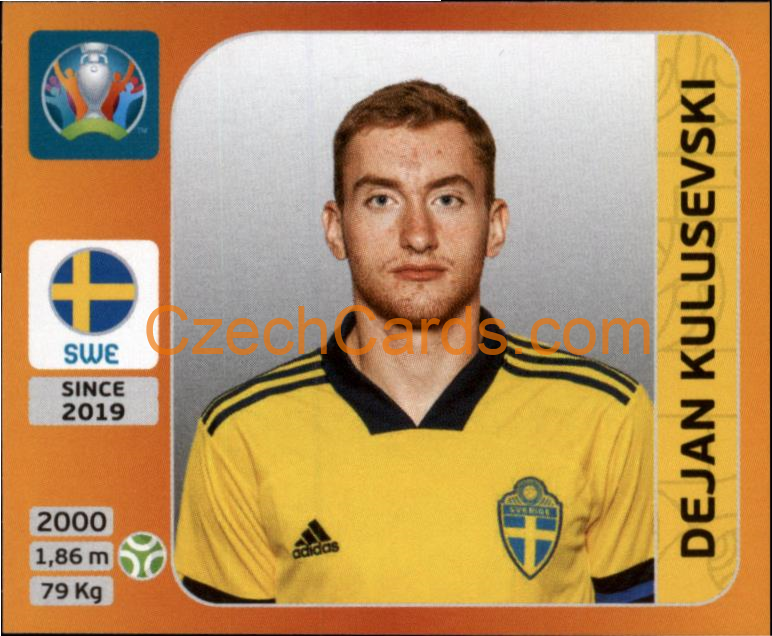 Dejan Kulusevski 2020 Panini UEFA EURO sticker orange #565