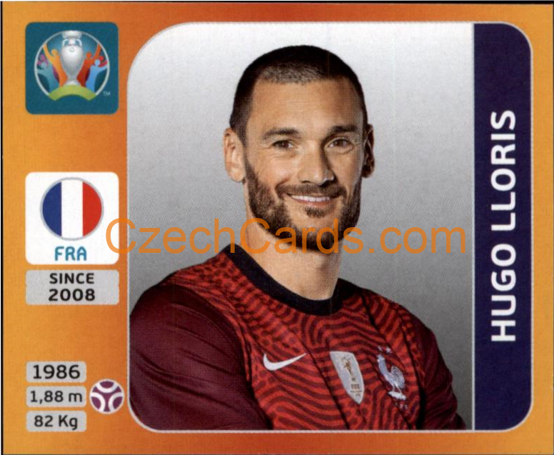 Hugo Lloris 2020 Panini UEFA EURO sticker orange #572