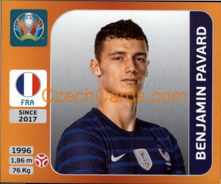 Benjamin Pavard 2020 Panini UEFA EURO sticker orange #578